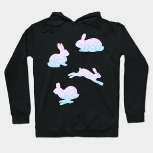 Pastel Easter Bunny Rabbit Crystal Pattern Hoodie